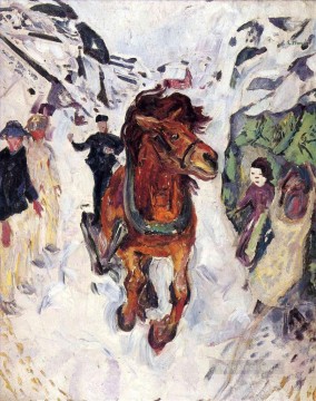 Expresionismo Painting - Caballo al galope 1912 Edvard Munch Expresionismo